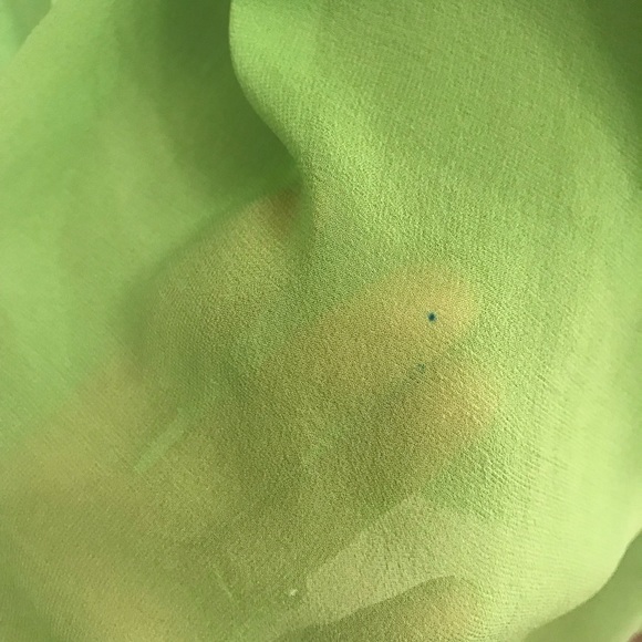 🚫SOLD🚫 Adrianna Papell Lime Green Silk Halter Dress Sz 8 - Picture 8 of 8